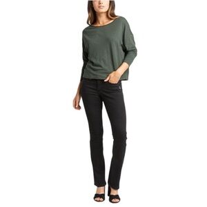 Silver Jeans Black Suki Mid Rise Slim Jeans, size 30/31
